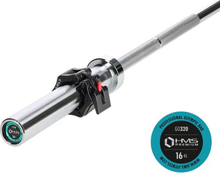 Gryf prosty olimpijski z zaciskami Lock Jaw HMS 183 cm