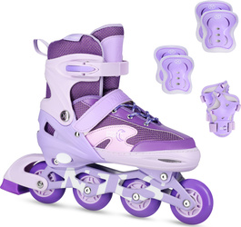 Łyżworolki rolki świecące koła LED regulowane   ochraniacze Nils rozmiar 39-42