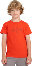 Koszulka dla chłopca 4F M2417 pomarańczowa 4FJWAW25TTSHM2417 62S