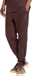 Spodnie męskie adidas Essentials 3-Stripes Fleece brązowe JX0749