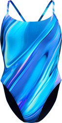 Damski Strój Kąpielowy Print Racerback 1 Pc  mood indigo rozmiar S