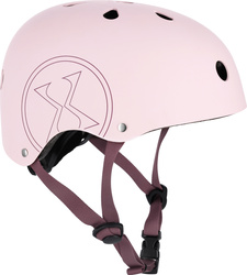 Dziecięcy kask rowerowy na rolki hulajnogę regulowany Nils Extreme MTW001-1 ciemnoróżowy r M (55-58CM)