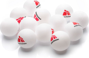 Zestaw 12 piłeczek do ping ponga Meteor białe 15026