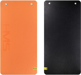 Mata do ćwiczeń fitness klubowa z otworami HMS Premium MFK01 110x55x1,5 cm pomarańczowo-czarna