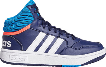 Buty dziecięce adidas Hoops Mid granatowe GW0400