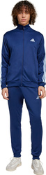 Dres męski adidas Sportswear Basic 3-Stripes French Terry niebieski JI8873