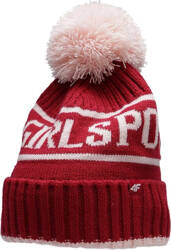 Czapka dla dziewczynki 4F czerwona HJZ22 JCAD005 62S