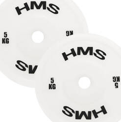 Zestaw talerzy olimpijskich obciążenie PE HMS 2 x 5.0 kg