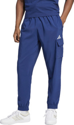 Spodnie męskie adidas Essentials Small Logo Cargo niebieskie JD1825