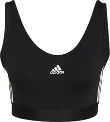 Stanik sportowy damski adidas Essentials 3-Stripes czarny GS1343