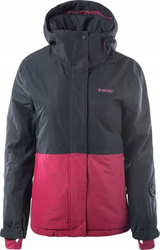 Damska kurtka narciarska ocieplana Hi-tec Lady Nampa czarno-różowa rozmiar L