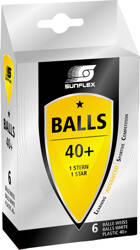 Piłeczki do ping ponga Sunflex Balls 1-Star białe 6 szt. 21603