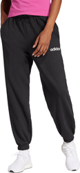 Spodnie damskie adidas Essentials Linear French Terry Cuffed czarne JC5948