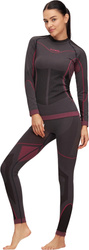 Bielizna termoaktywna damska Alpinus Tactical Mora Set grafitowo-różowa SI8925 - SI8928