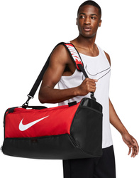Torba sportowa treningowa podróżna Nike Brasilia 9,5 Training Duffel M czerwono-czarna DH7710 657
