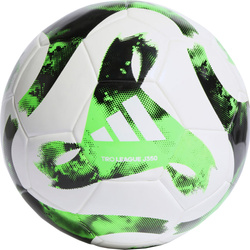 Piłka nożna adidas Tiro Junior 350 League biało-zielona HT2427