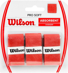 Owijka Wilson Pro Soft Absorbent Overgrip czerwona 3szt WRZ4040OR