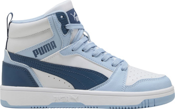 Buty dla dzieci Puma Rebound V6 Mid biało-niebieskie 393831 32