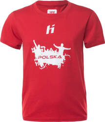 Dziecięca koszulka z krótkim rękawem Huari Poland Fan Kids racing red/white rozmiar 122