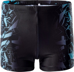 Dziecięce bokserki kąpielowe Aquawave ATOS JR black scuba blue logo print rozmiar 140 [cze]