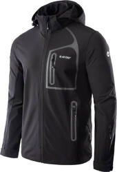 Męska kurtka przejściowa softshell membrana 10000mm Hi-Tec Nils czarna rozmiar XXL