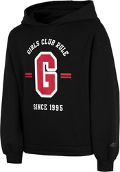 Bluza dla dziewczynki 4F czarna HJZ22 JBLD004 20S