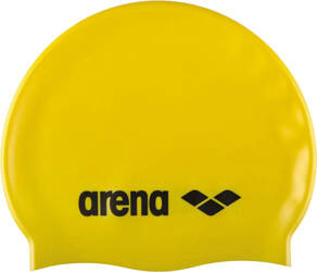 Dziecięcy czepek pływacki silikonowy Arena Classic Silicone Jr żółto-czarny
