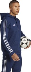Bluza męska adidas Tiro 23 League Sweat Hoodie granatowo-biała HS3599