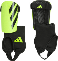 Ochraniacze piłkarskie na golenie piszczele nagolenniki dla dzieci adidas Tiro Match limonkowo-czarne IS5603