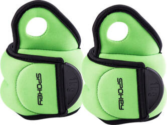 Obciążenia na ręce Spokey Com Form IV 2x1kg zielone 920911