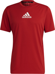 Koszulka męska adidas Primeblue Designed To Move Sport 3-Stripes Tee czerwona GM4318
