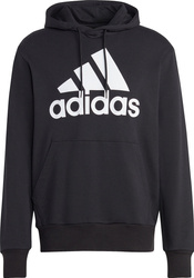 Bluza męska adidas Essentials French Terry Big Logo Hoodie czarna IC9363