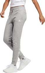 Spodnie damskie adidas Essentials Linear French Terry Cuffed szare IC8816