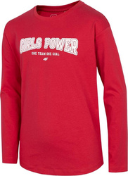 Koszulka dla dziewczynki 4F czerwona HJZ22 JTSDL002 62S