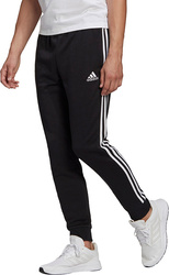 Spodnie męskie adidas Essentials Tapered Cuff 3 Stripes czarne GK8831