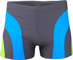 Spodenki kąpielowe kąpielówki męskie Crowell Sykes kol.03 szaro-niebiesko-zielone