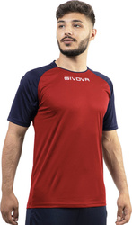 Koszulka Givova Capo MC czerwono-granatowa MAC03 1204