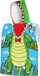 Ręcznik dziecięcy z kapturem Poncho krokodyl Nils Aqua NAR20 60×85 cm