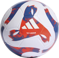 Piłka nożna adidas Tiro League TSBE biało-niebiesko-czerwona HT2422