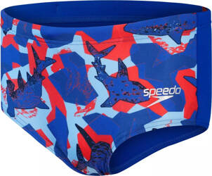 Dziecięce kąpielówki Speedo ALOV CLUB DIGI BF 13CM JM chroma blue/powder blue/risk red/white rozmiar 11-12