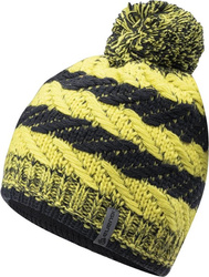 Czapka zimowa unisex Iguana Kagu limonkowo-szara z polarem