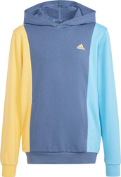 Bluza dla dzieci adidas CB FT HD niebiesko-żółta IS2689