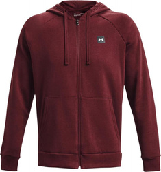 Bluza męska Under Armour Rival Fleece FZ Hoodie bordowa 1357111 690