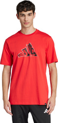 Koszulka męska adidas Logo Graphic czerwona JJ3934