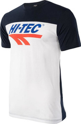 Koszulka t-shirt bawełniana męska Hi-tec Retro biało-granatowa rozmiar XXL
