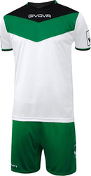 Komplet Givova Kit Campo czarno-zielony KITC53 1013