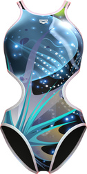 Damski Strój Kąpielowy Women's Arena One Print Swimsuit Tech Ba  dress blues rozmiar 42