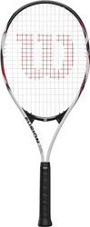 Rakieta do tenisa ziemnego Wilson Fusion XL Rkt 3 4 3/8 biało-czarna WR147910U3