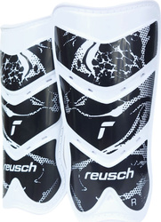 Ochraniacze piłkarskie na golenie piszczele nagolenniki Reusch Shinguard Attrakt Lite biało-czarne 5377045 7701