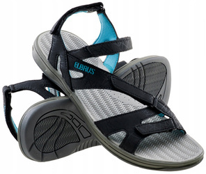 Damskie sandały trekkingowe turystyczne Elbrus Laren Wo's czarno-niebieskie rozmiar 37